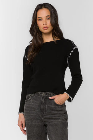 Arbor Sweater in Black - Velvet Heart