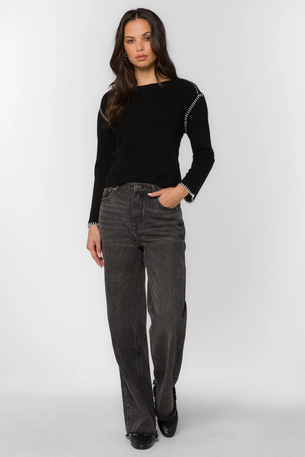 Arbor Sweater in Black - Velvet Heart