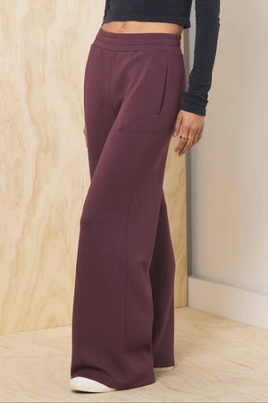 Cloud Fleece Flare Pant in Merlot - Vintage Havana