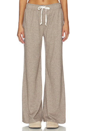 Wide Leg Drawstring Pant in Taupe - Bobi