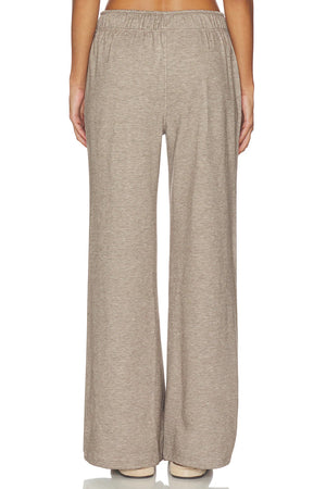 Wide Leg Drawstring Pant in Taupe - Bobi