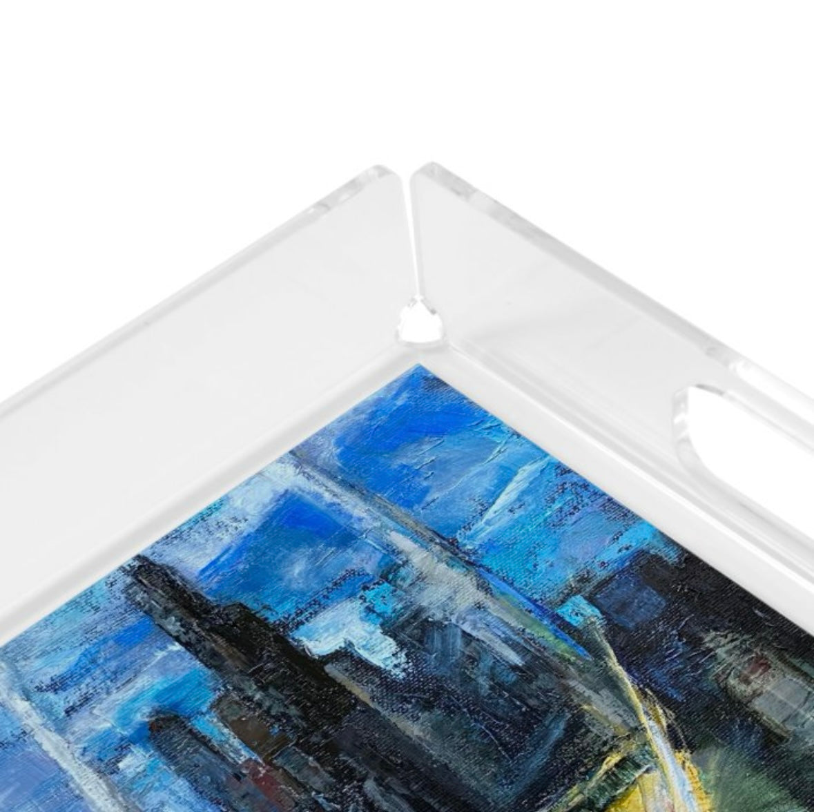 "Cheers" large acrylic tray-Donna j. West