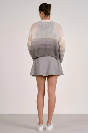 Grey ombre cardigan-Elan swo11597