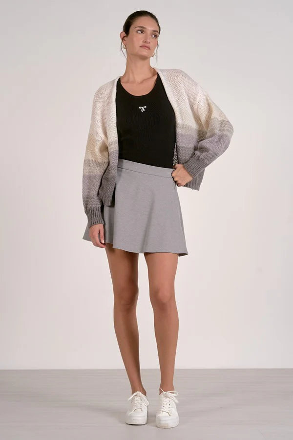 Grey ombre cardigan-Elan swo11597