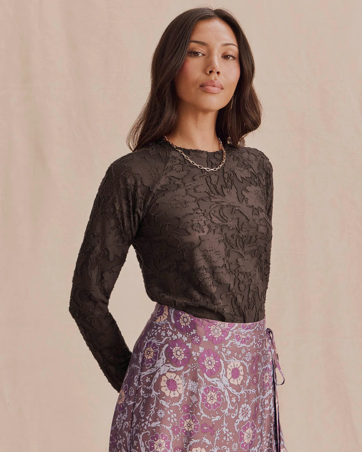 Cecelia Floral L/S tee-Splendid RF3w510SE