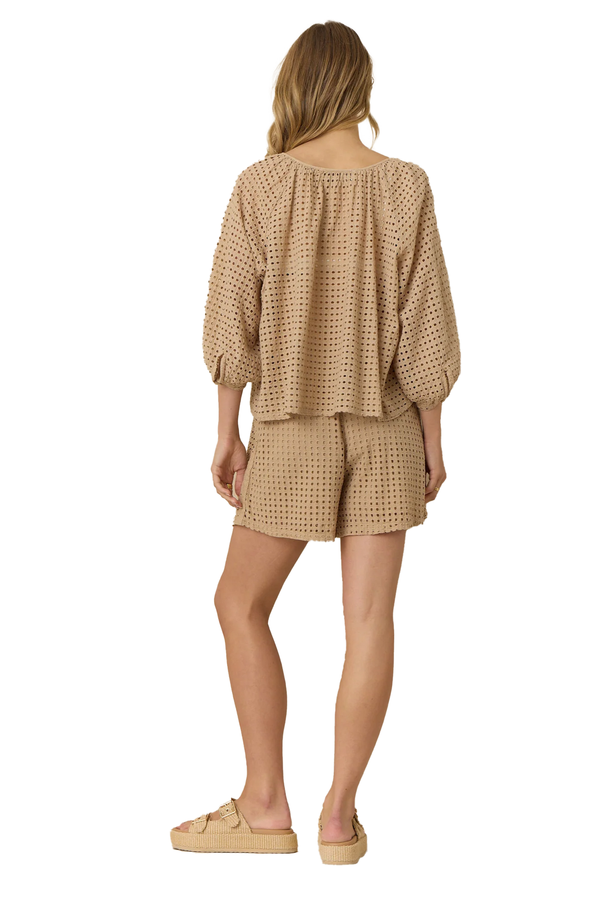 Camel crochet short-Vintage Havana GM2008