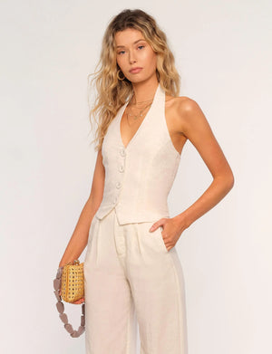 Lyanna Vest in Ivory - Heartloom
