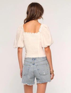 Arla Top in Eggshell - Heartloom