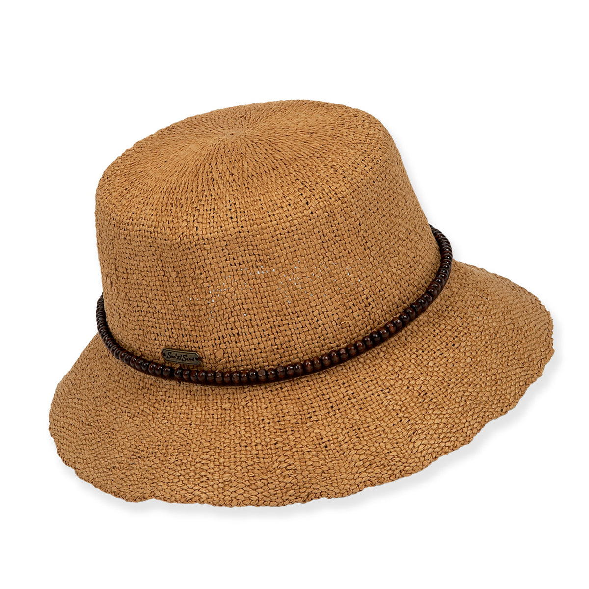 Paper Straw Tan Bucket Hat-Sun 'N' Sand HH1235