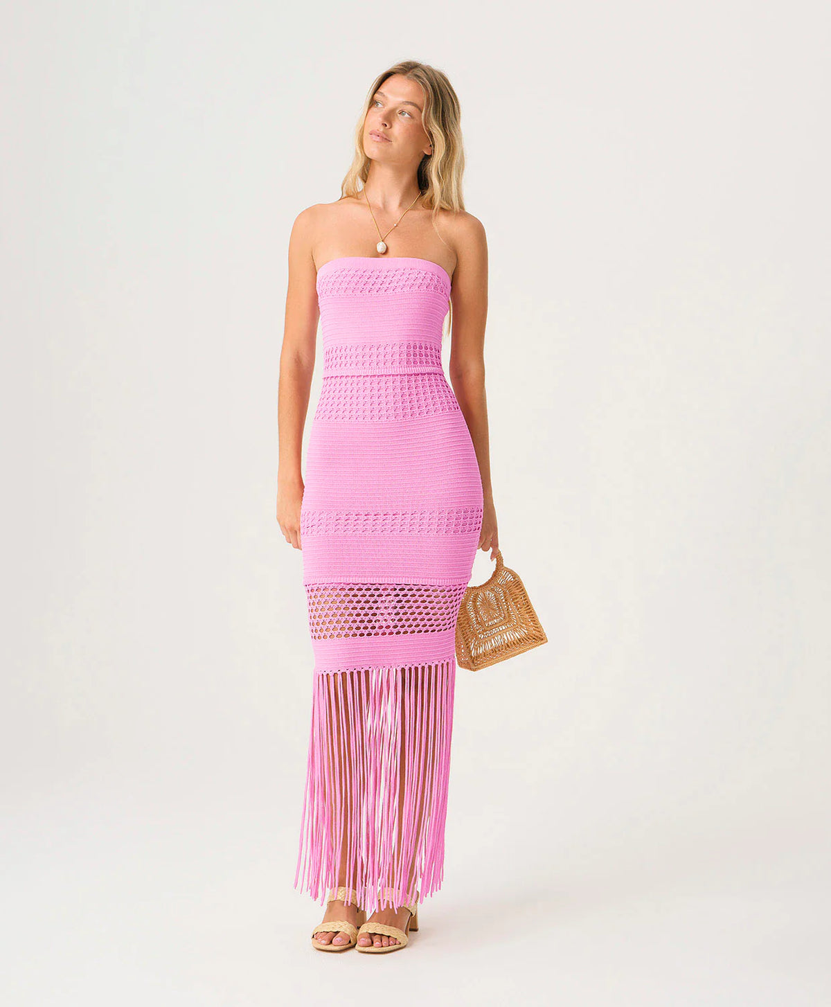 Melissa fringe dress rose-PQ Swim ROE-1427D