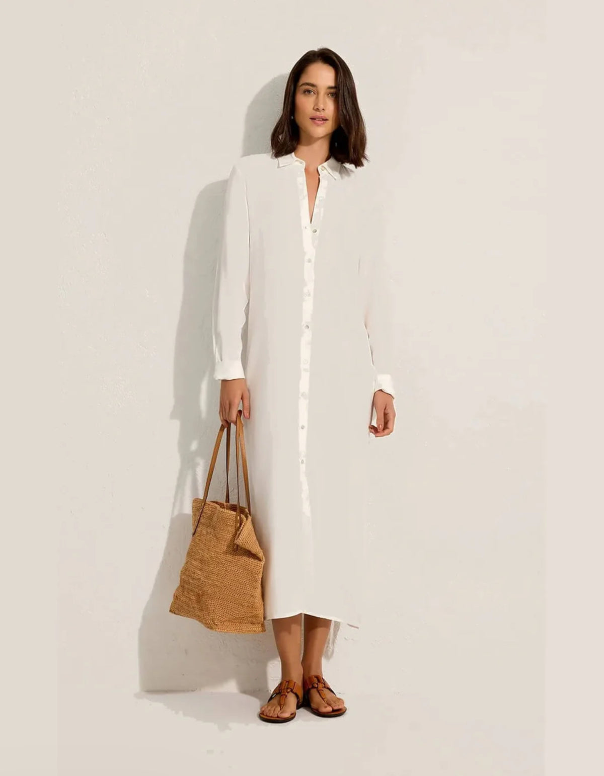 Side Slit long chemisier dress-Lenny Niemeyer 27020085