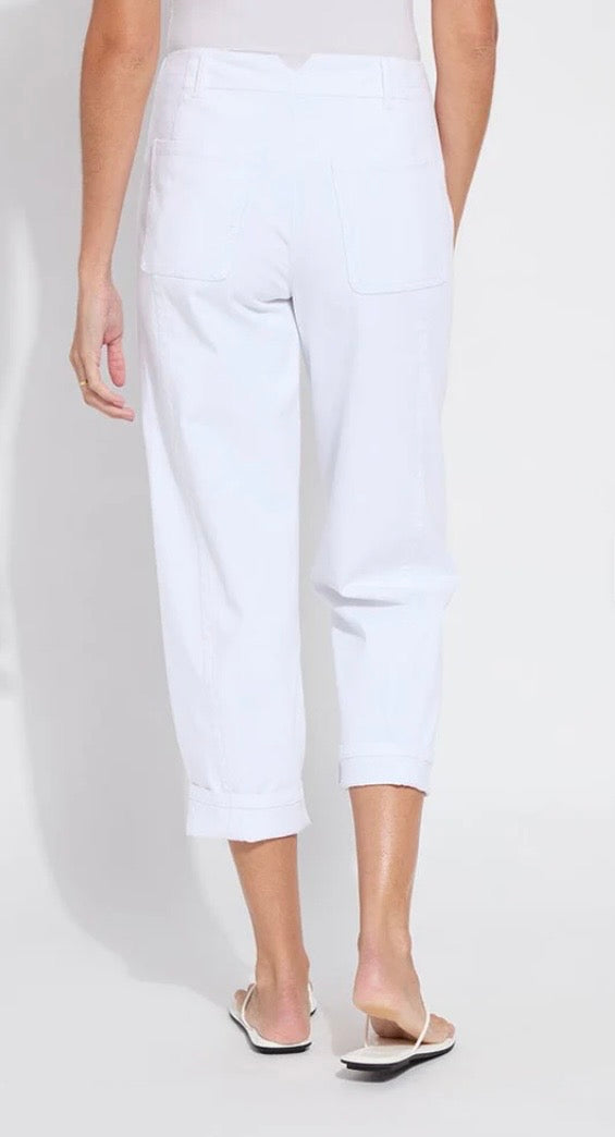 Winslet cuffed barrel crop denim-Lysse 3627