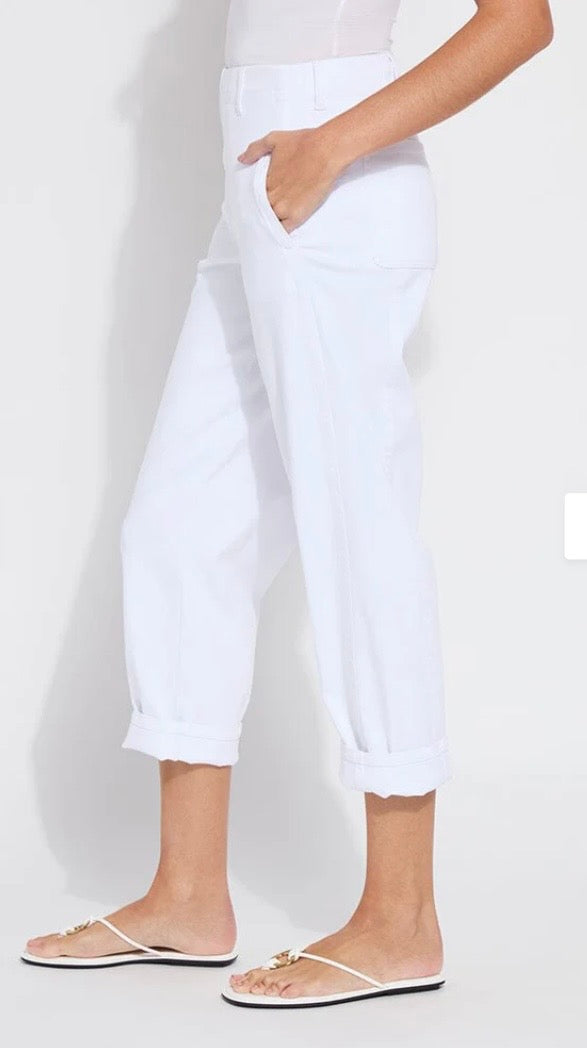 Winslet cuffed barrel crop denim-Lysse 3627