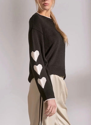 Heart on sleeve sweater-Elan swp11605