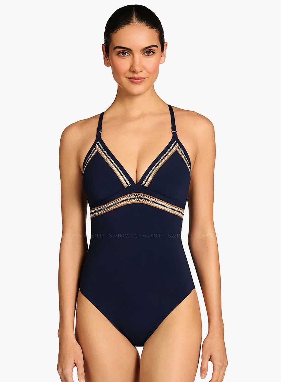 Nova lace up back 1pc-Robin Piccone 262413