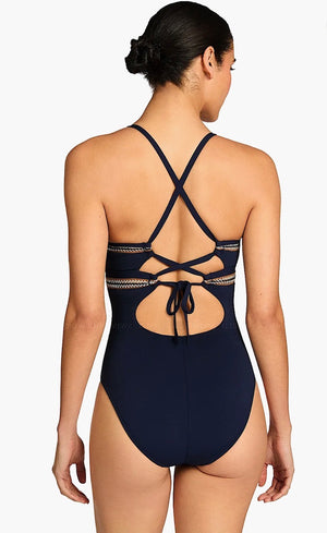 Nova lace up back 1pc-Robin Piccone 262413