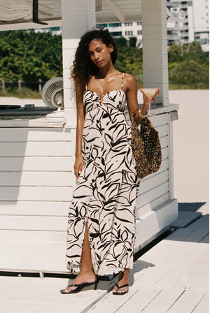 Chara maxi dress heavy petal-Lspace APDR0079