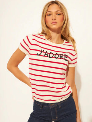 Parisian stripe t- John + Jenn S624Ts85