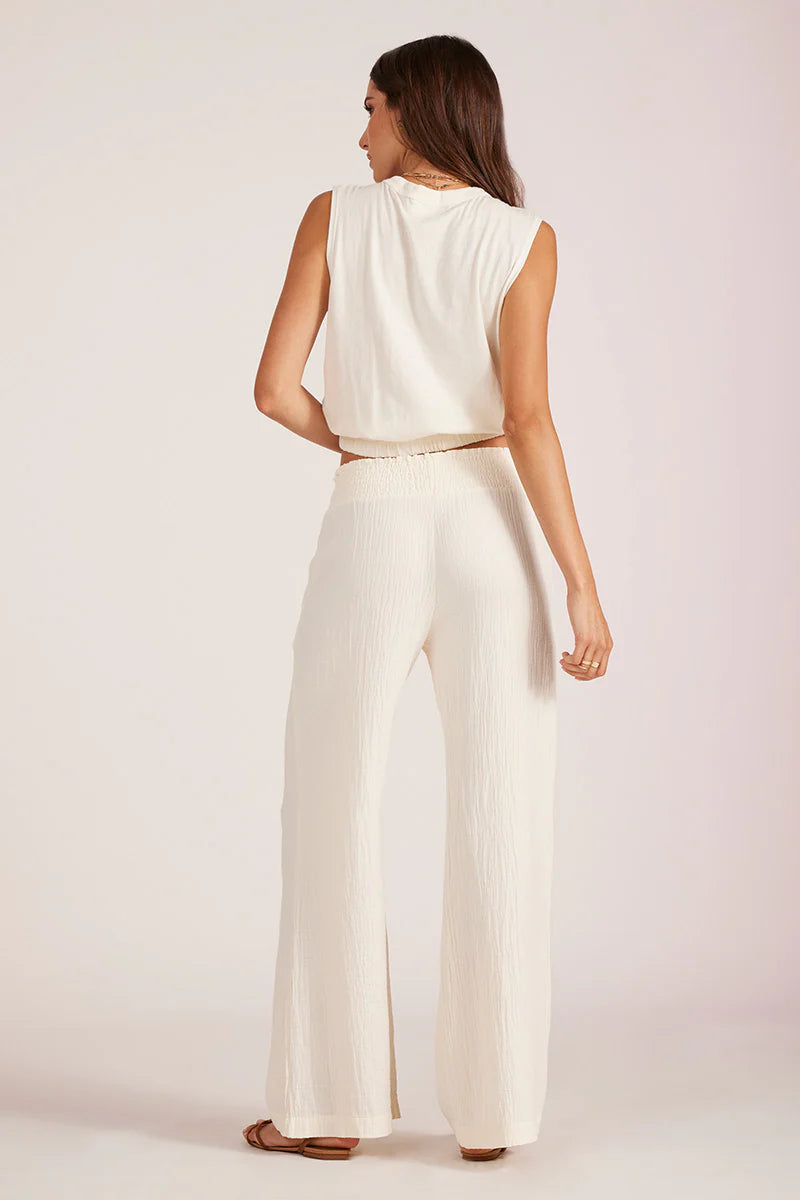 Gauze Wide leg each pant-Bobi 51G-77242