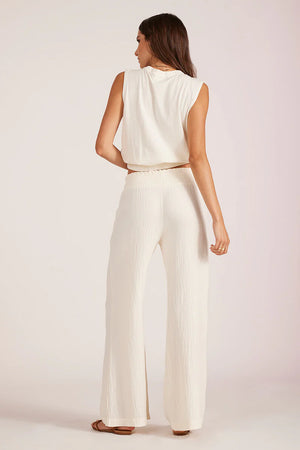 Gauze Wide leg each pant-Bobi 51G-77242