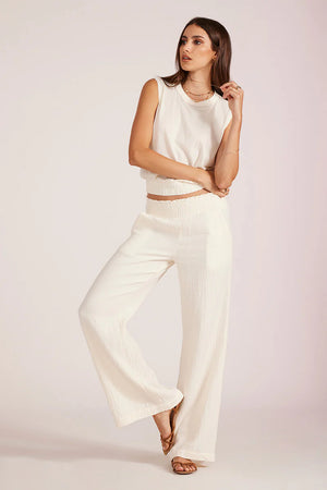 Gauze Wide leg each pant-Bobi 51G-77242
