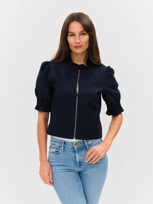 Madison ruffled puff slv jacket-Six Fifty SF2612