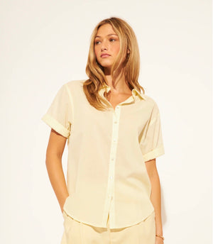 S/S button up blouse soft butter-John + Jenn S628SS55
