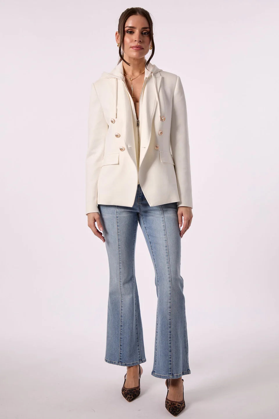 Helen dble breated hoodie blazer-Blue Revival 4731BRS6