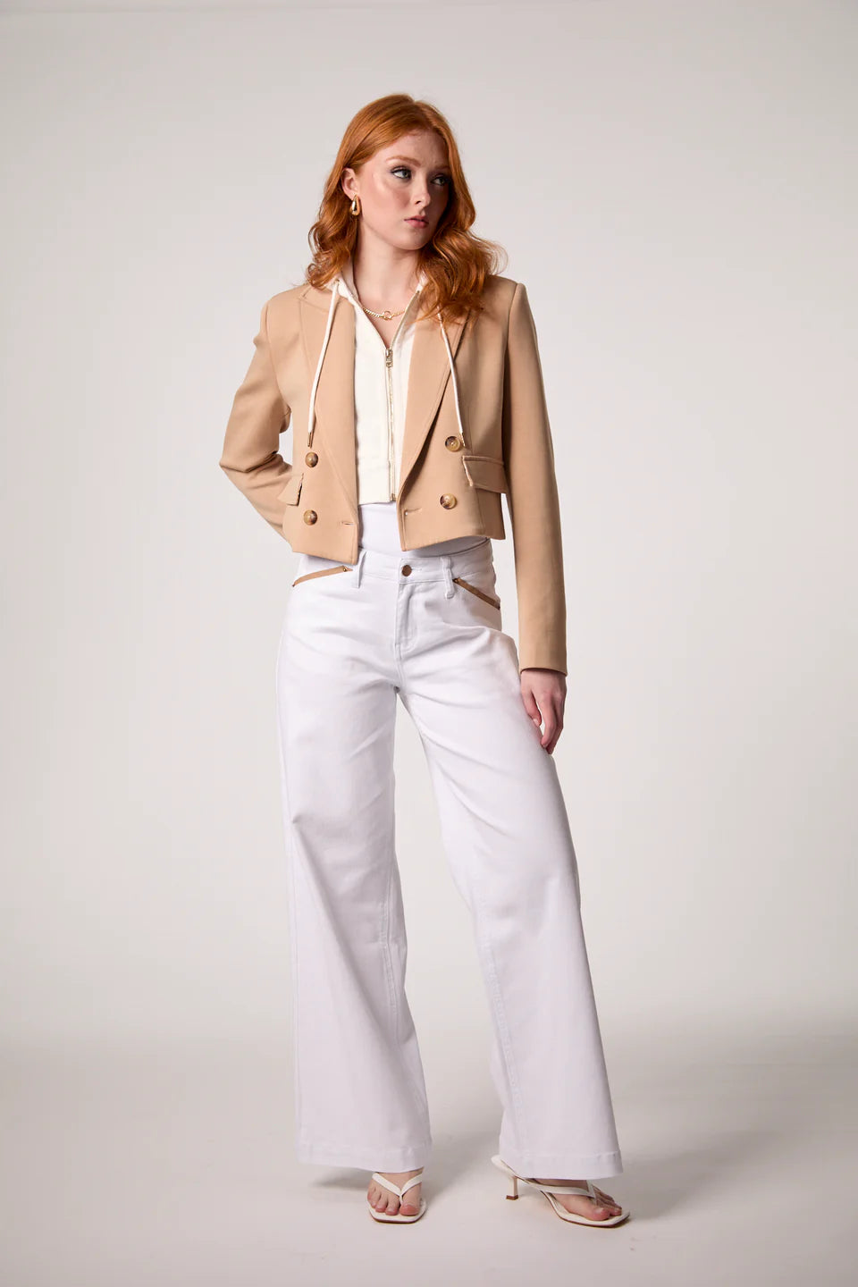 Chloe cropped hooded blazer-Blue Revival 4861BRS6