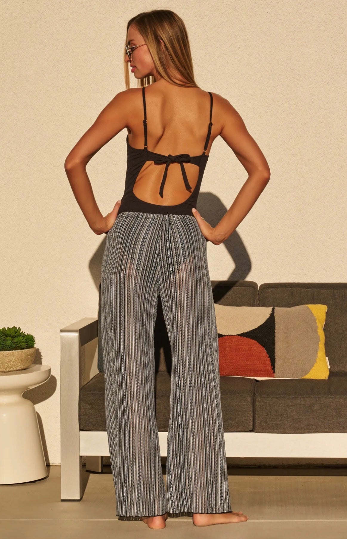 Seaside slit pant blk-Becca 1051671