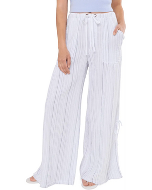 Striped Muriel  wide leg pant-XCVI 23168