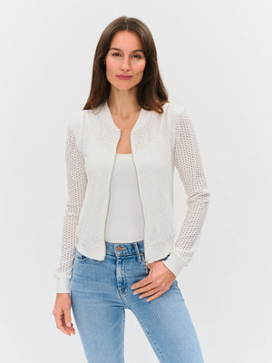 The Cutout open knit zip jkt-Six Fifty SF5633