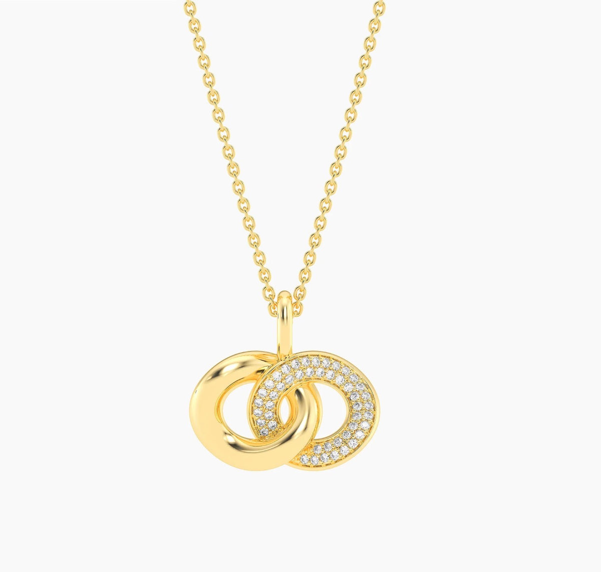 Entwined disc pendant nck-Ella Stein