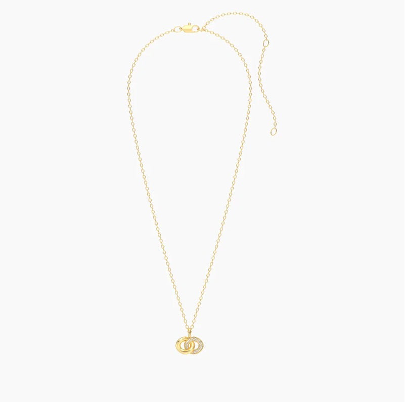 Entwined disc pendant nck-Ella Stein