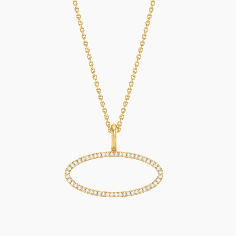 One with the Oval pendant nck-Ella Stein