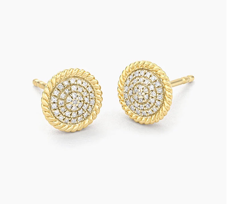 Circle Rope Stud earring-Ella Stein