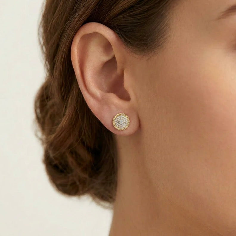 Circle Rope Stud earring-Ella Stein