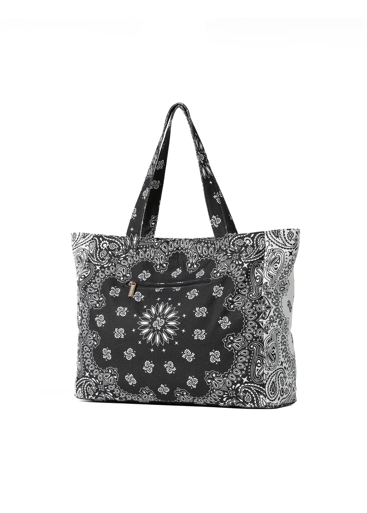Bailey Bandana Tote Bag Blk/Whi-Haute Shore