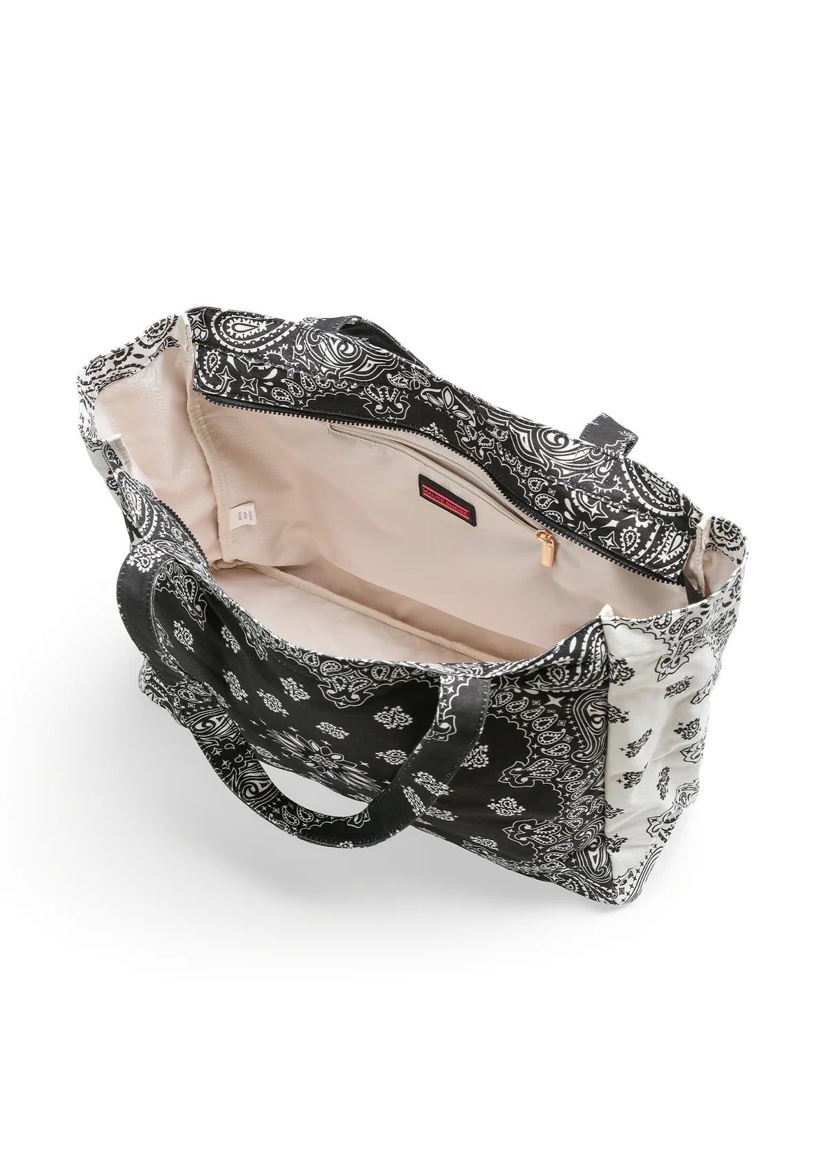 Bailey Bandana Tote Bag Blk/Whi-Haute Shore