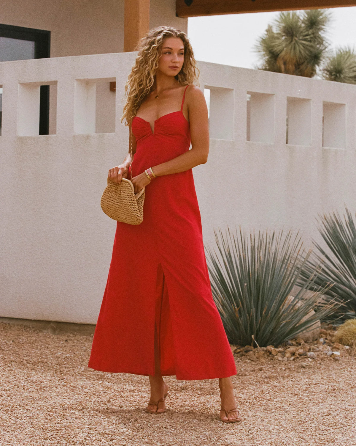 Chara Maxi dress lipstick-Lspace APDR0079