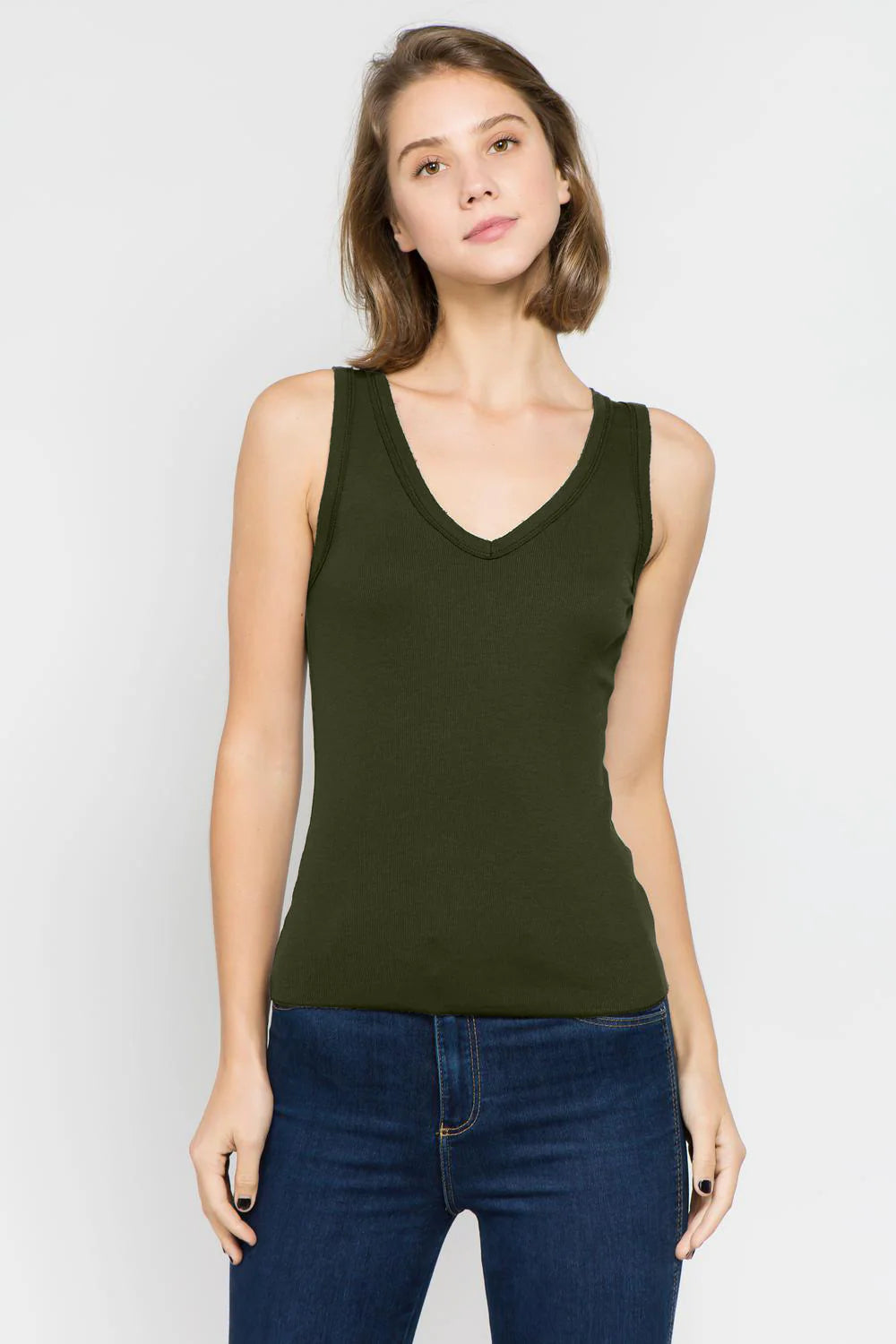 Venice V tank olive-Crown Jewel 2110B