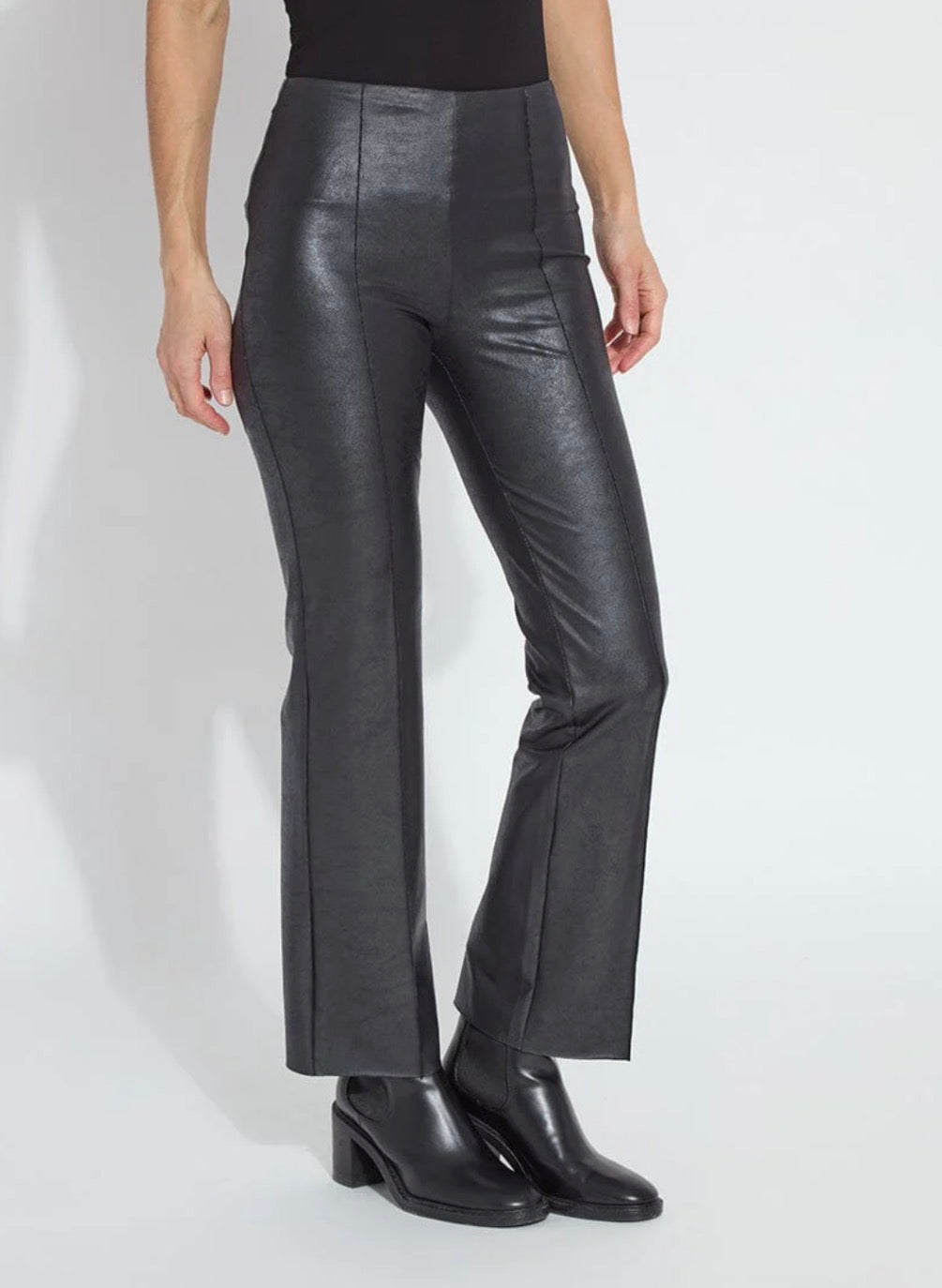 Elysse foiled vegan leather pant-Lysse 3401
