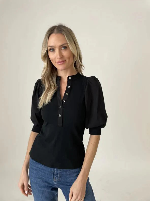 Grace mixed media top-Six Fifty SF5540ST