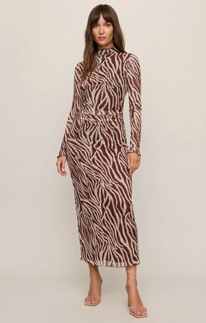 Sevilla Zebra Mesh Midi dress-Z Supply ZD263544