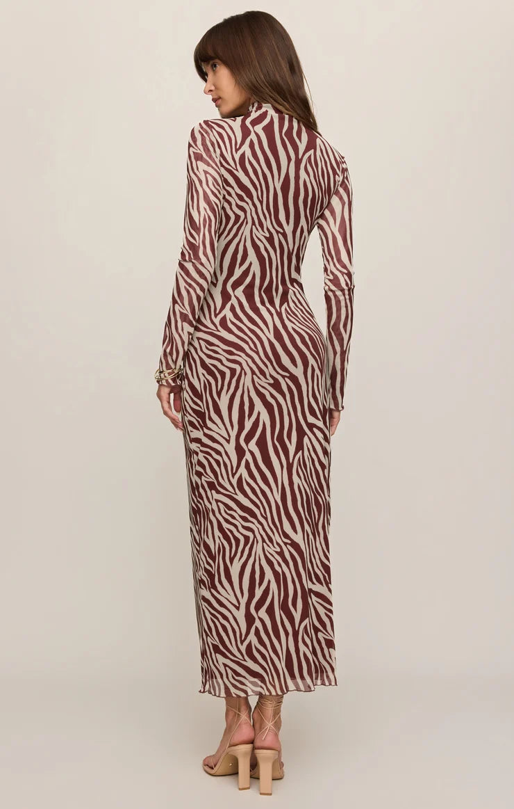 Sevilla Zebra Mesh Midi dress-Z Supply ZD263544