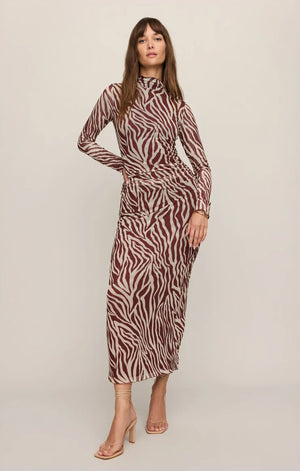 Sevilla Zebra Mesh Midi dress-Z Supply ZD263544