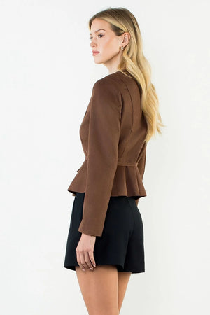 Zipper jkt w/ tie waist-THML THB1070