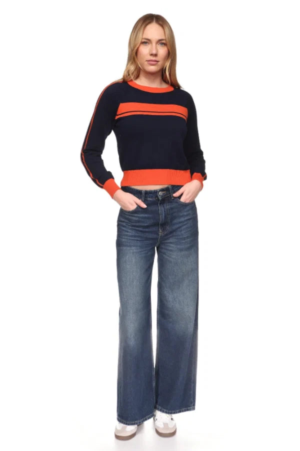 Danielle stripe Crew-Wispr AW26 W-074