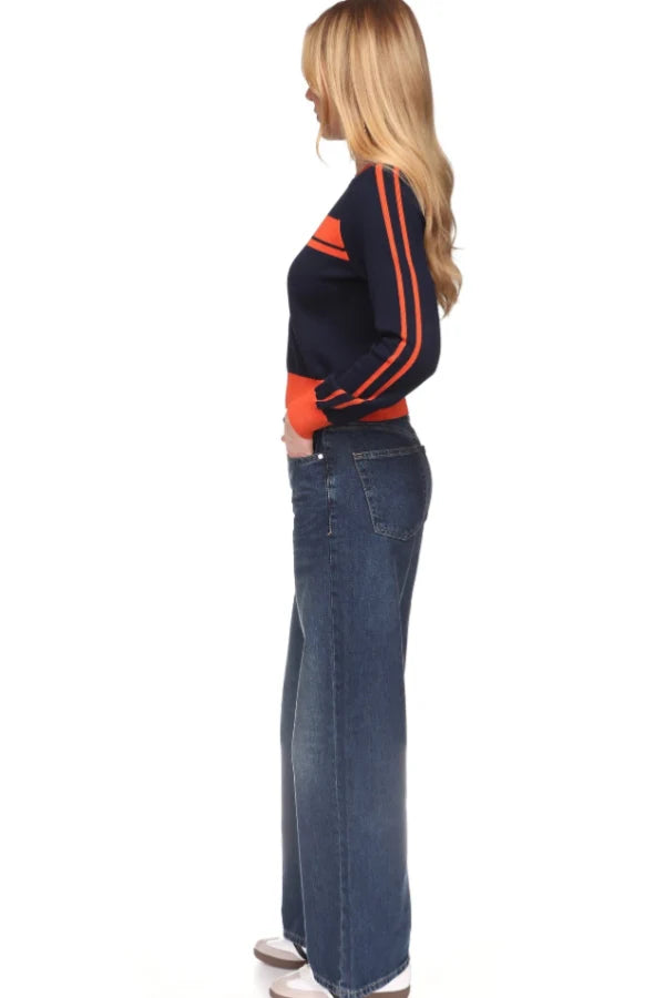 Danielle stripe Crew-Wispr AW26 W-074