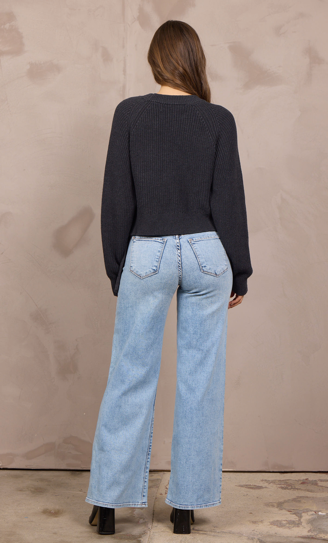 Braided detail sweater-vintage Havana cc14470
